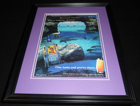 2001 Captain Morgan Parrot Bay Rum 11x14 Framed ORIGINAL Vintage Advertisement B