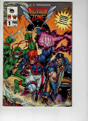 Action Zone #1 1994 CBS Comic Book TMNT Wild Cats