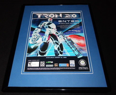 Tron 2.0 2003 Framed 11x14 ORIGINAL Advertisement