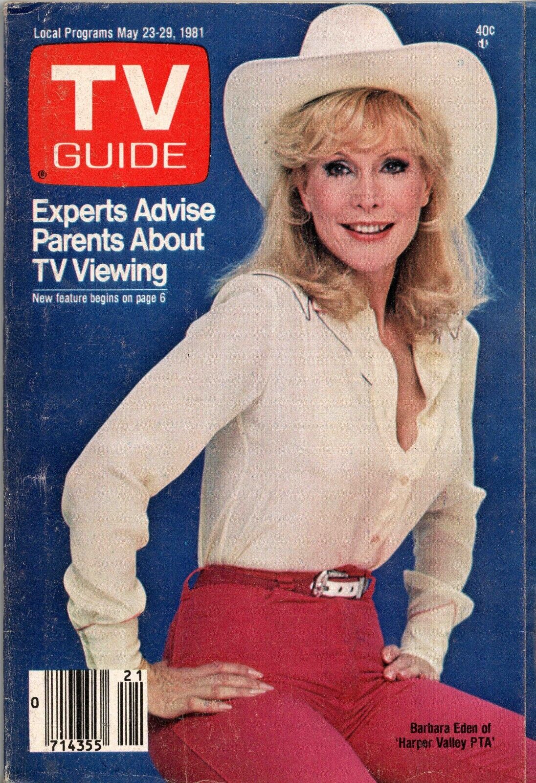 May 23 1981 TV Guide Magazine Barbara Eden Harper Valley PTA