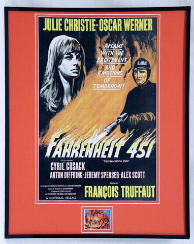 Ray Bradbury Signed Framed 16x20 Fahrenheit 451 Poster Display JSA