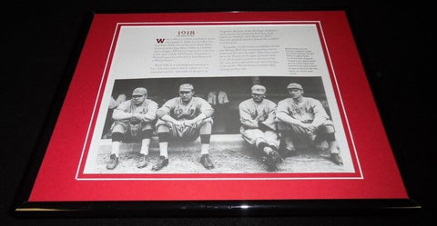 1918 Boston Red Sox Team Babe Ruth Ernie Shore Framed 11x14 Photo Display 