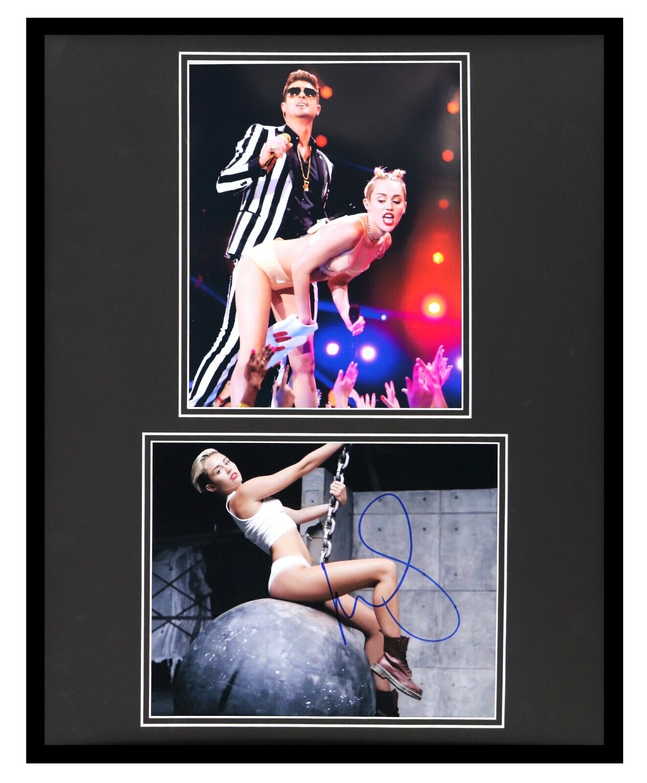 Miley Cyrus Signed Framed 16x20 Photo Set Wrecking Ball