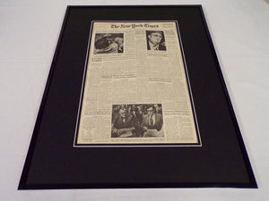 New York Times Apr 3 1974 Framed 16x20 Front Page Poster Hank Aaron 715 HR