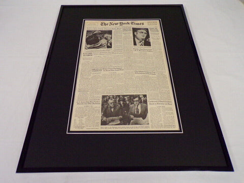 New York Times Apr 3 1974 Framed 16x20 Front Page Poster Hank Aaron 715 HR