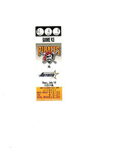 July 10 1997 Houston Astros @ Pittsburgh Pirates Ticket Darryl Kile Shutout