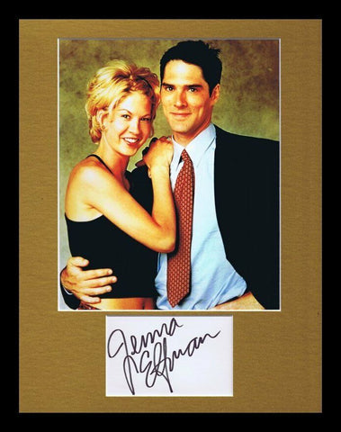 Jenna Elfman Signed Framed 11x14 Photo Set Dharma & Greg 