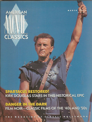 ORIGINAL Vintage Mar 1992 AMC Magazine Kirk Douglas Marlon Brando 