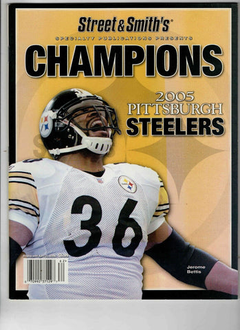 VINTAGE 2005 Pittsburgh Steelers Street & Smith Champions Magazine Jerome Bettis