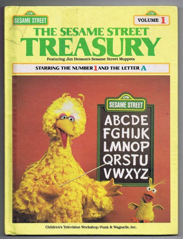 1983 Sesame Street Treasury Vol 1 ORIGINAL Vintage Hardcover Book Big Bird