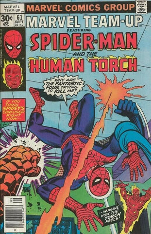 Marvel Team Up #61 ORIGINAL Vintage 1977 Spider-Man Human Torch