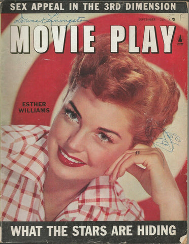 ORIGINAL Vintage September 1953 Movie Play Magazine Esther Williams