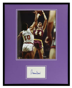 Jerry West Signed Framed 16x20 Photo Display JSA Lakers