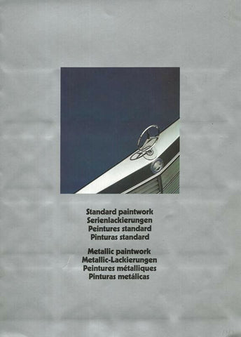 ORIGINAL Vintage 1979 Mercedes Benz Standard Paintwork Brochure Book 