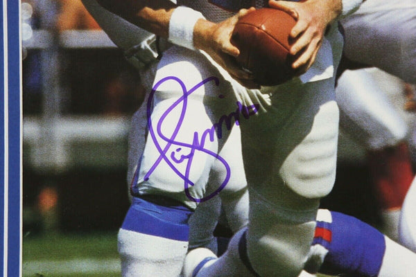 Phil Simms Signed Framed 16x20 Photo Set JSA Giants w/ John Elway