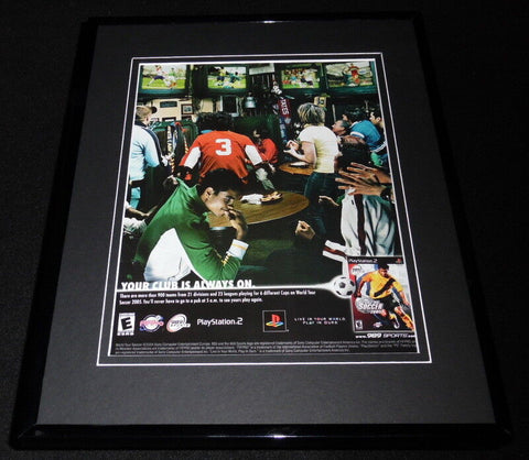 World Tour Soccer 2005 PS2 Framed 11x14 ORIGINAL Vintage Advertisement