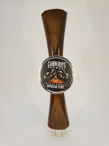 ORIGINAL Vintage Cabin Boys Brewery American Stout Beer Tap Handle