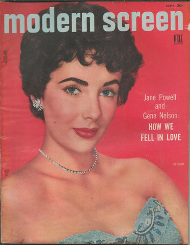 ORIGINAL Vintage September 1953 Modern Screen Magazine Elizabeth Taylor