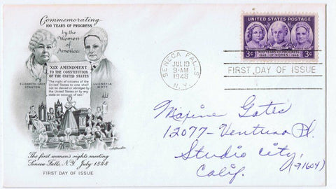 Maxine Gates Signed 1948 Envelope Three Stooges