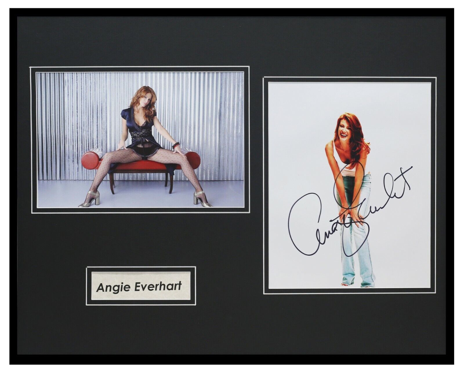 Angie Everhart Signed Framed 16x20 Photo Set AW 