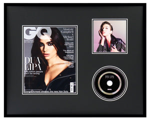 Dua Lipa Framed 16x20 CD & GQ Cover Display