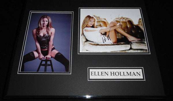 Ellen Hollman Signed Framed 16x20 Stockings Lingerie Photo Display AW Spartacus