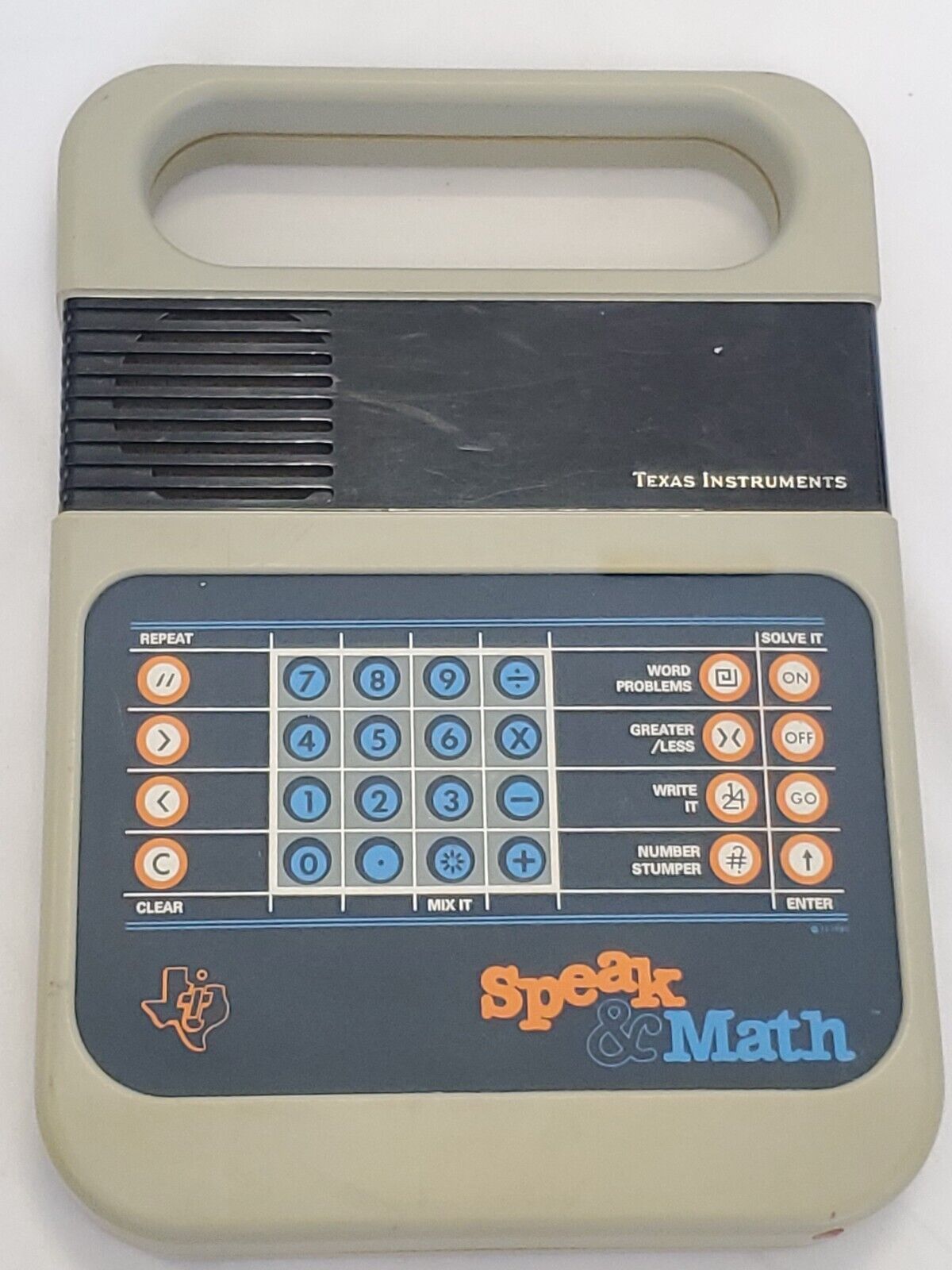 VINTAGE Texas Instruments Speak & Math Electronic Game