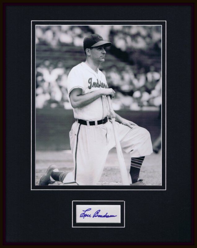 Lou Boudreau Signed Framed 11x14 Photo Display Indians