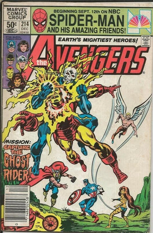 Avengers #214 ORIGINAL Vintage 1981 Marvel Comics Ghost Rider