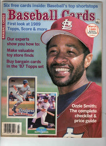 VINTAGE March 1989 Baseball Cards Magazine Ozzie Smith