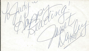 Janet Dailey Signed 3x5 Index Card Author