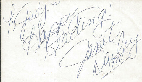 Janet Dailey Signed 3x5 Index Card Author