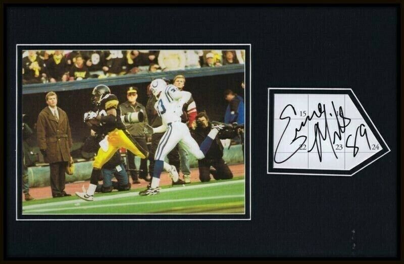 Ernie Mills 1995 96 AFC Championship Signed Framed 11x17 Photo Display Steelers