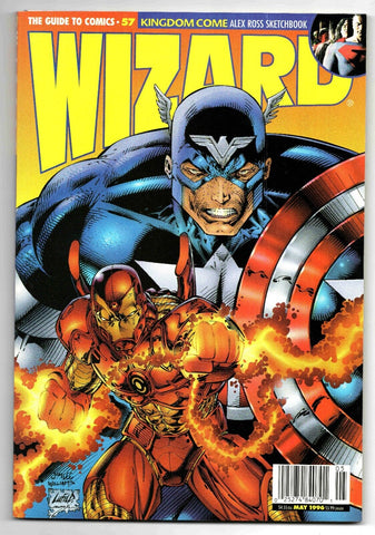 Wizard Magazine #57 VINTAGE 1996 Captain America Jim Lee Rob Liefeld