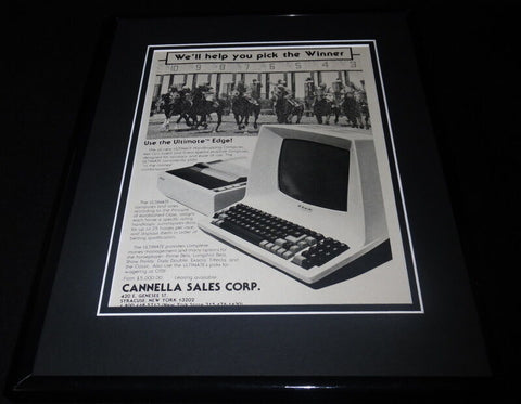 1982 Ultimate Handicapping Computer 11x14 Framed ORIGINAL Advertisement Cannella