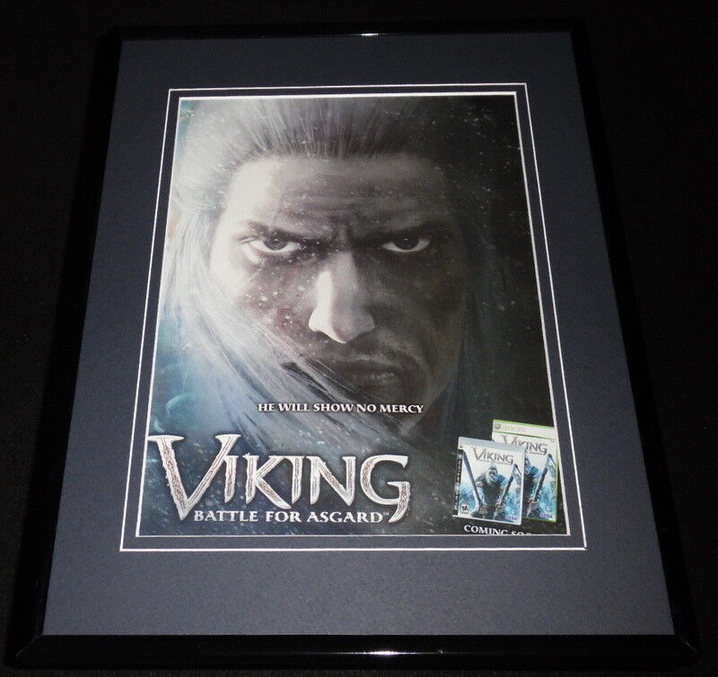 Viking Battle for Asgard 2008 PS3 Xbox 11x14 Framed ORIGINAL Advertisement