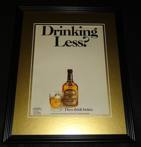 1985 Chivas Blended Scotch 11x14 Framed ORIGINAL Vintage Advertisement 