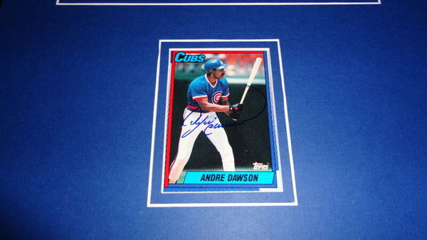 Andre Dawson Signed Framed 11x17 Photo Display Chicago Cubs