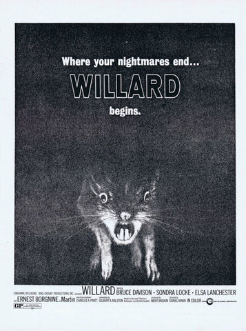 Willard 1971 ORIGINAL Vintage 9x12 Industry Ad Bruce Davison Elsa Lanchester