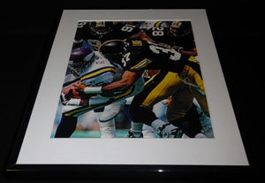 Carnell Lake & Kevin Greene vs Robert Smith Framed 11x14 Photo Display Steelers