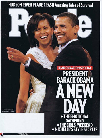 ORIGINAL Vintage Feb 2 2009 People Magazine Barack Michelle Obama