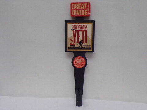 ORIGINAL Vintage Great Divide Chocolate Cherry Yeti Beer Keg Tap Handle 