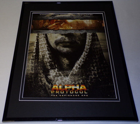 Alpha Protocol Espionage 2009 Framed 11x14 ORIGINAL Advertisement