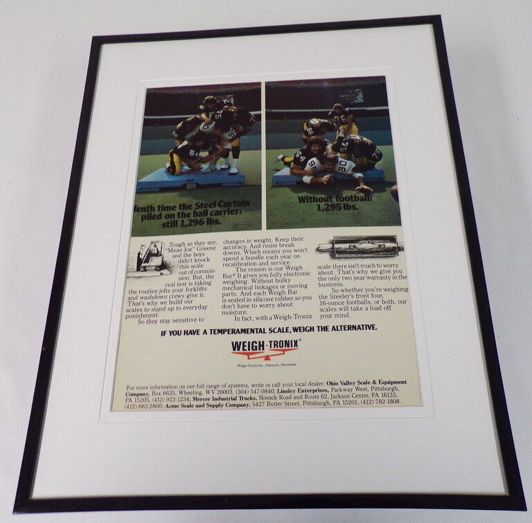 Steel Curtain 1979 Weigh Tronix 11x14 Framed ORIGINAL Advertisement Steelers