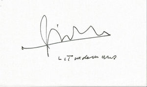 Leo Tindemans Signed 3x5 Index Card Belgium Prime Minister