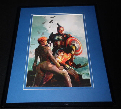 Marvel Zombies Captain America Wolverine Framed 11x14 Poster Display 