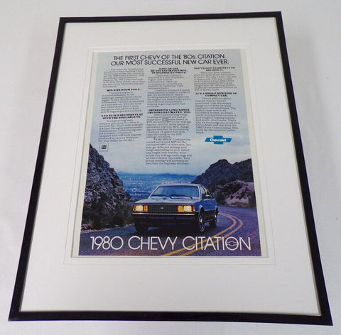 1980 Chevy Citation Framed 11x14 ORIGINAL Vintage Advertisement 