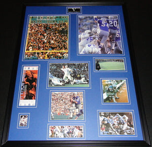 Super Bowl V Framed 18x24 Repro Ticket & Photo Collage Colts vs Cowboys