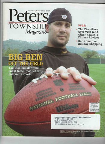 Oct 2006 Peters Township PA Magazine Ben Roethlisberger Steelers RARE