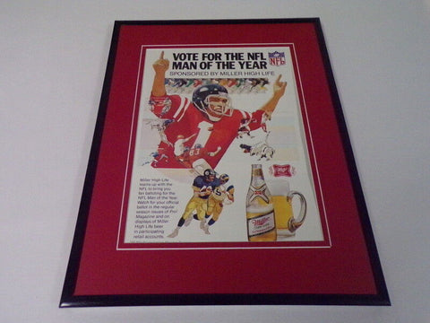 1979 Miller High Life Beer / NFL 11x14 Framed ORIGINAL Vintage Advertisement 